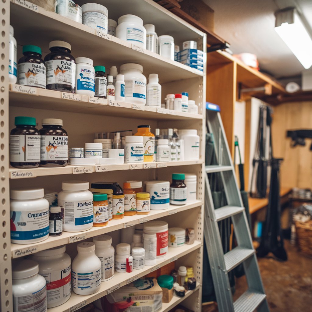 Designate a Shelf for Supplements and Medications