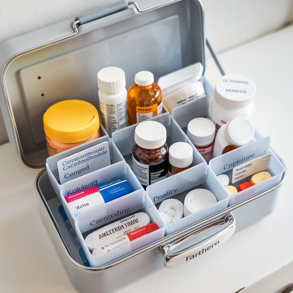 Labelled Medicine Caddy