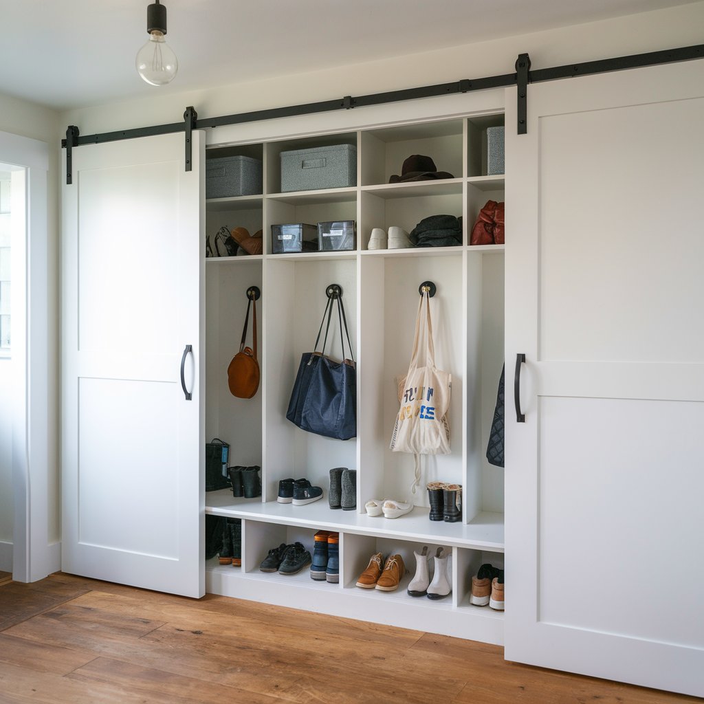 Use a Sliding Door for Concealed Storage