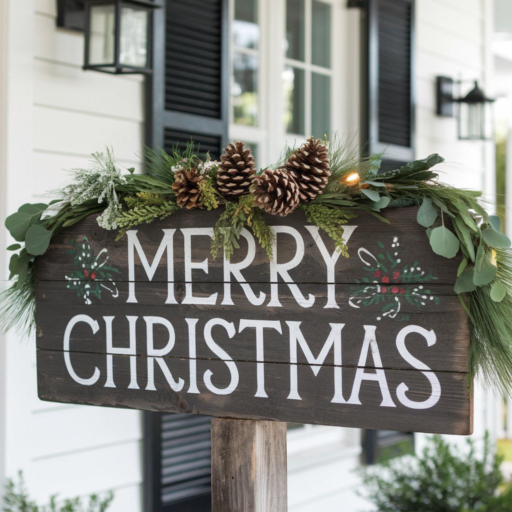 Wooden Christmas Sign