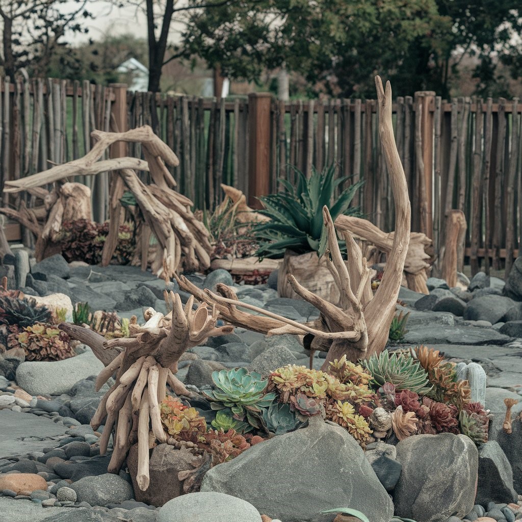  Succulent Driftwood Garden