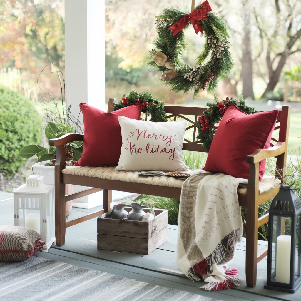 Holiday-Themed Bench