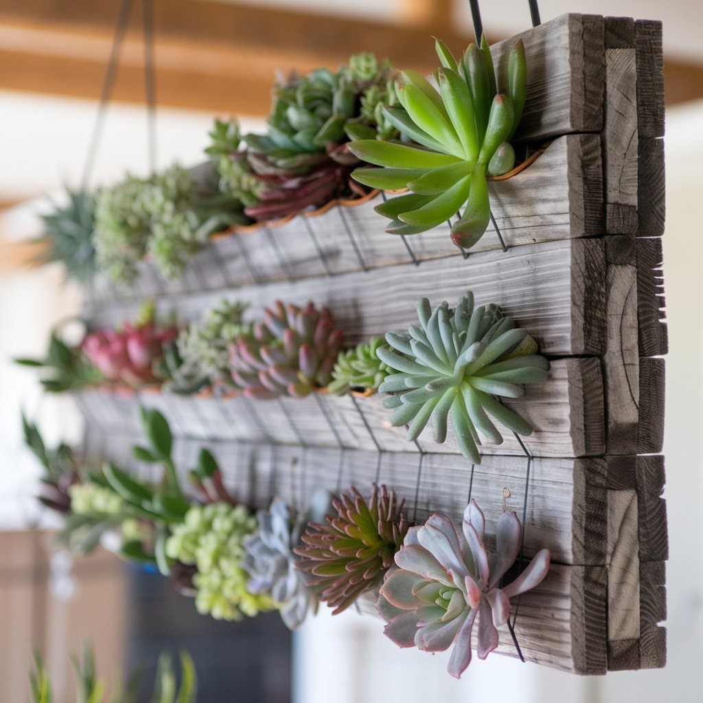 Vertical Hanging Succulent Garden