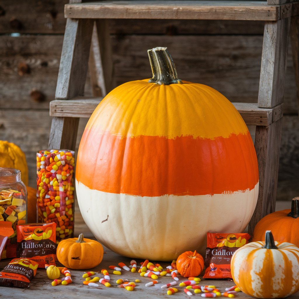 Candy Corn Pumpkin