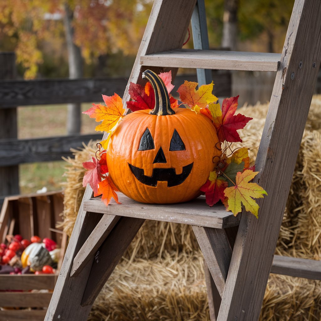 Fall Leaves Pumpkin