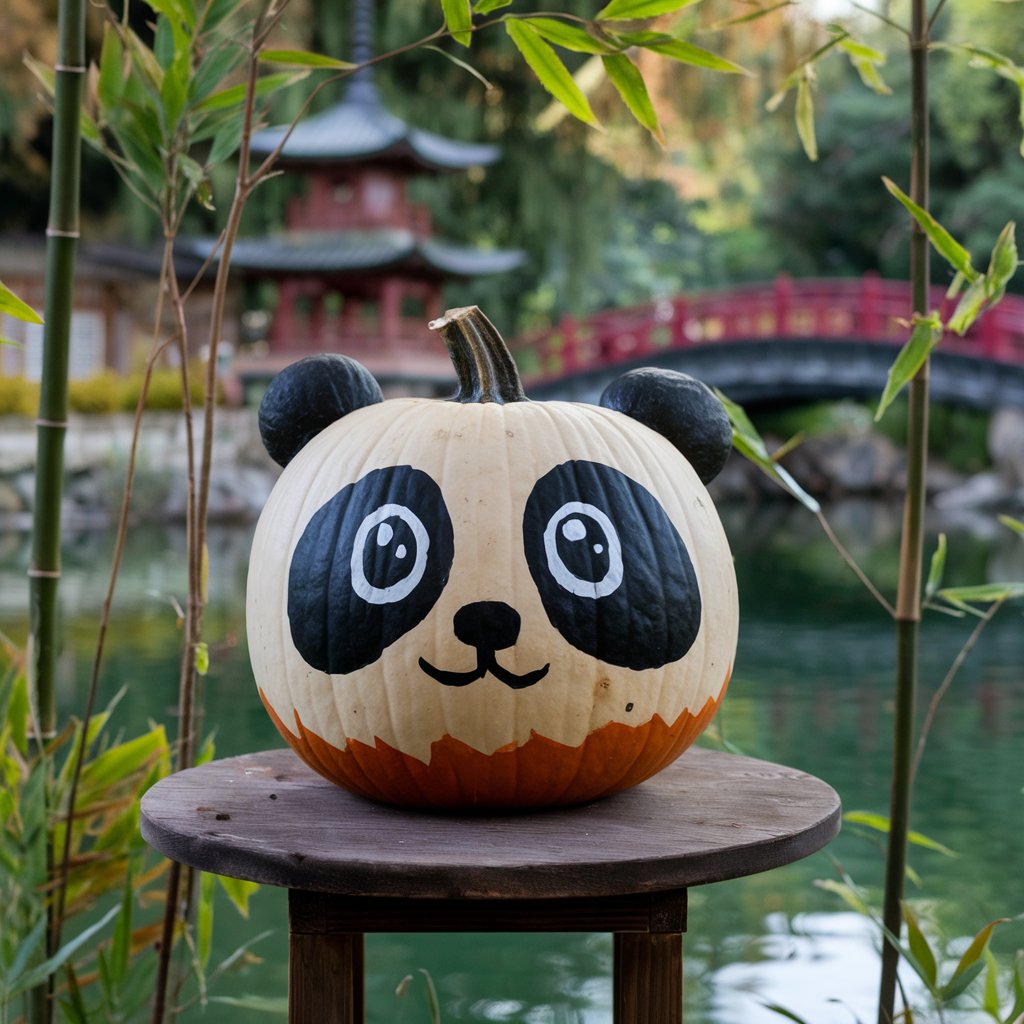 Kawaii Panda Pumpkin