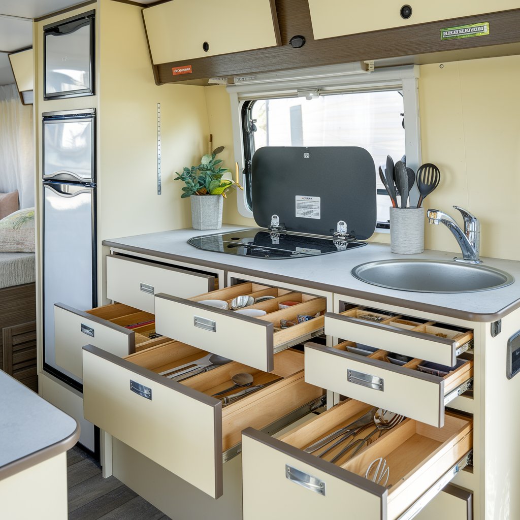 Organize Your Camper Kitchen