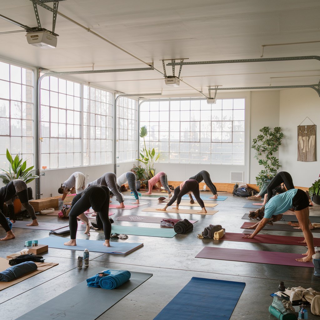 Space to Hang Out in a Garage Gym After a Class