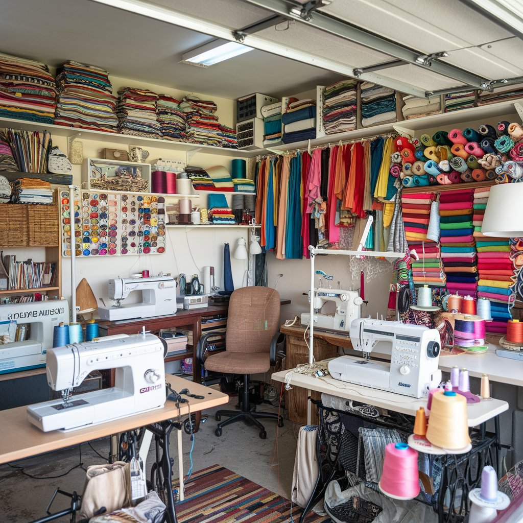 Sewing Room Garage Hangout