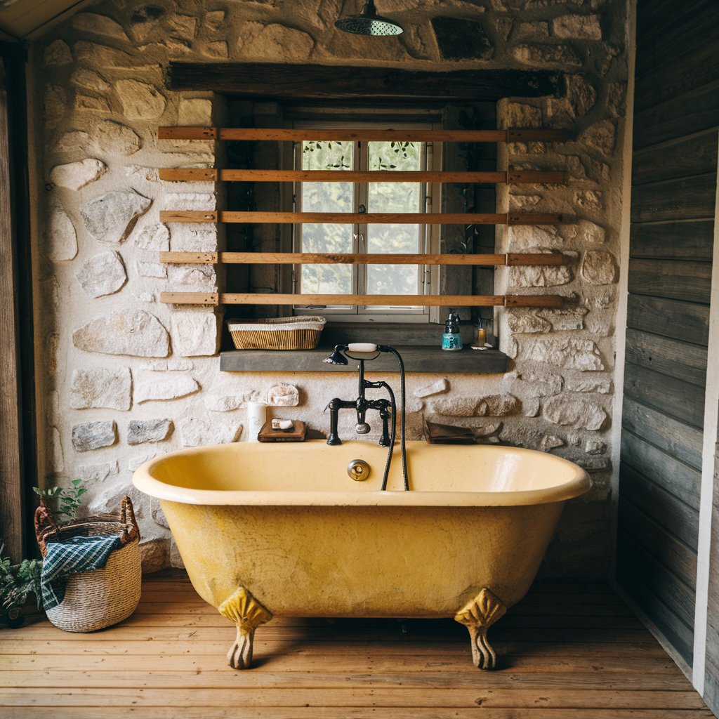 Vintage Clawfoot Tub with Shower Head