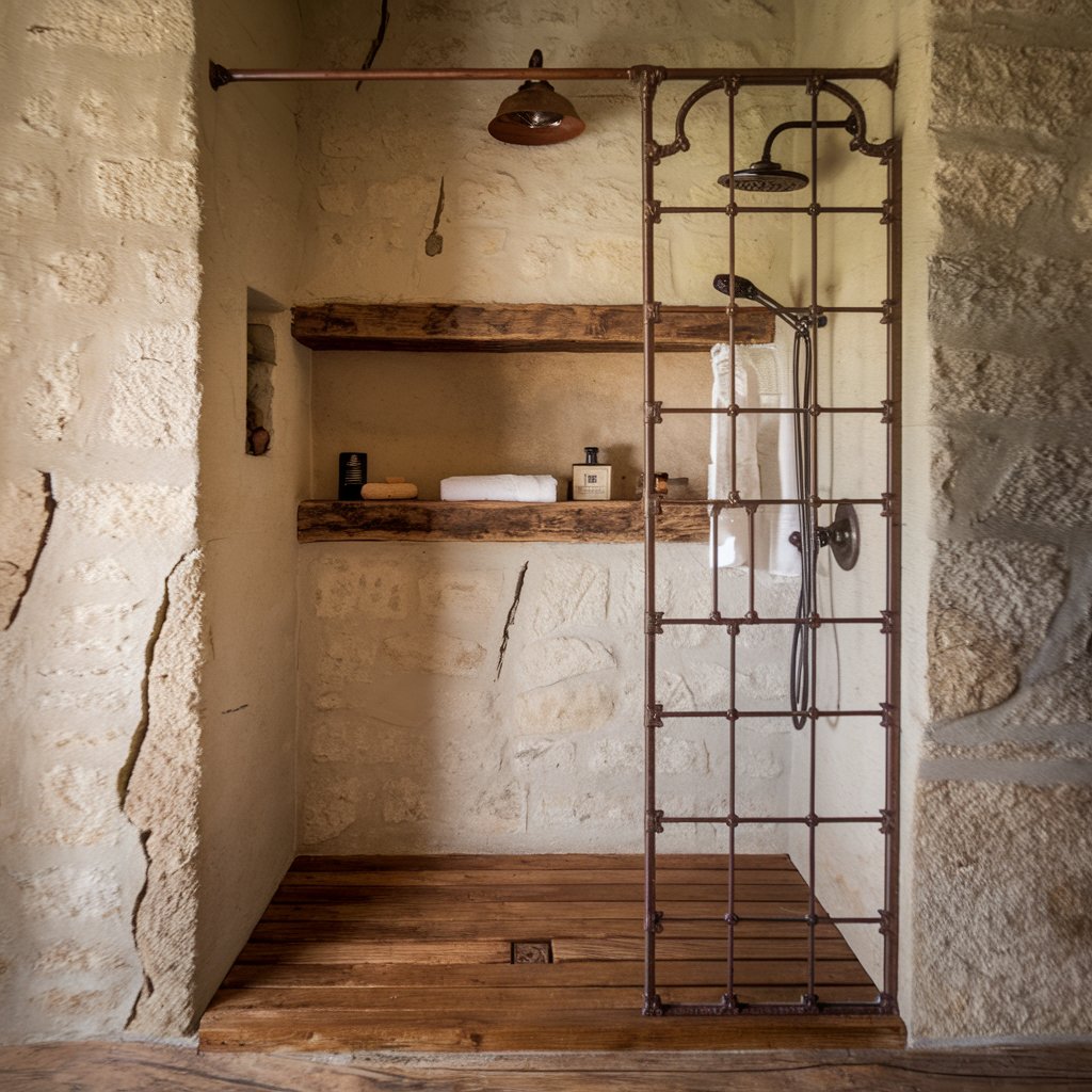 Reclaimed Wood Shower Niche