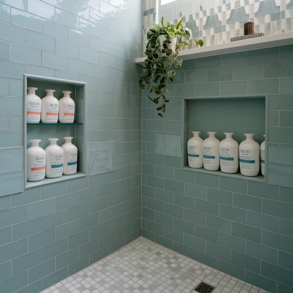 Colorful Shower Niches