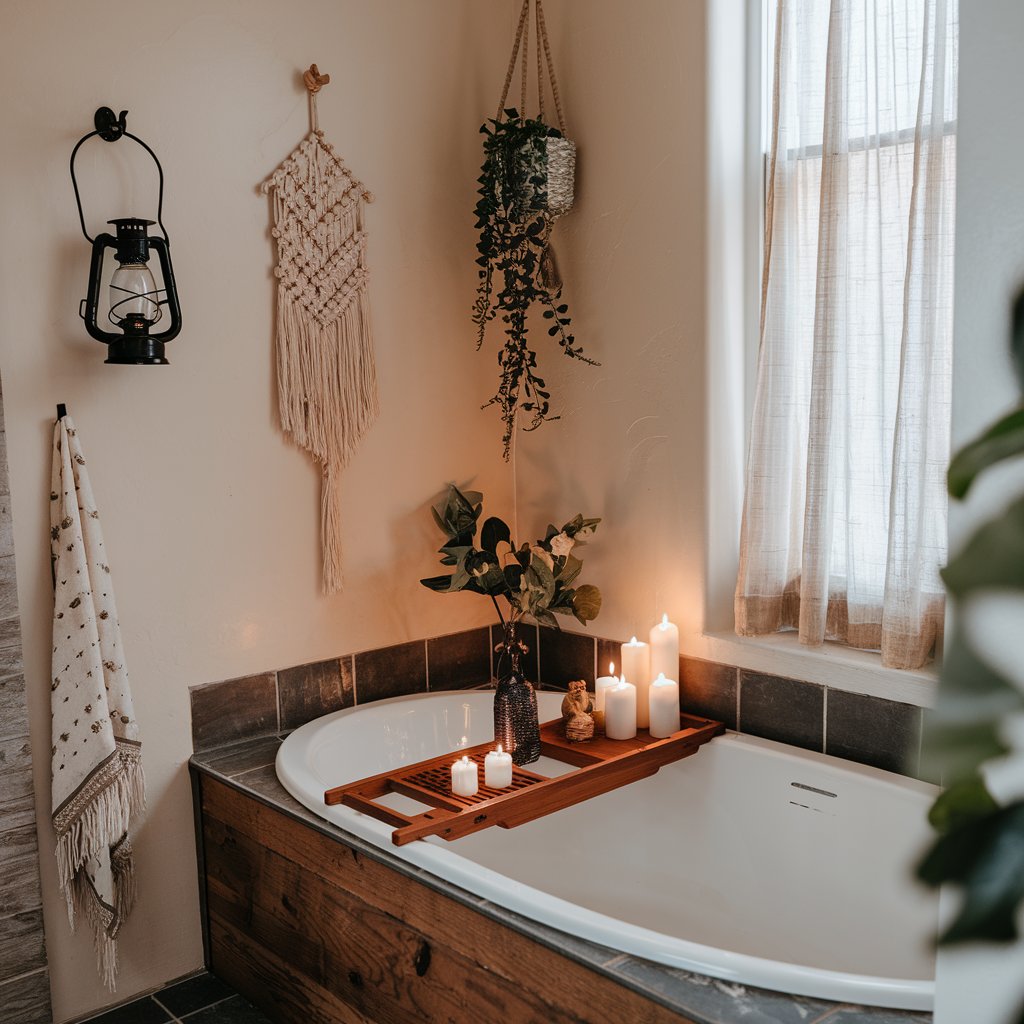 Bath Tray with Accessories