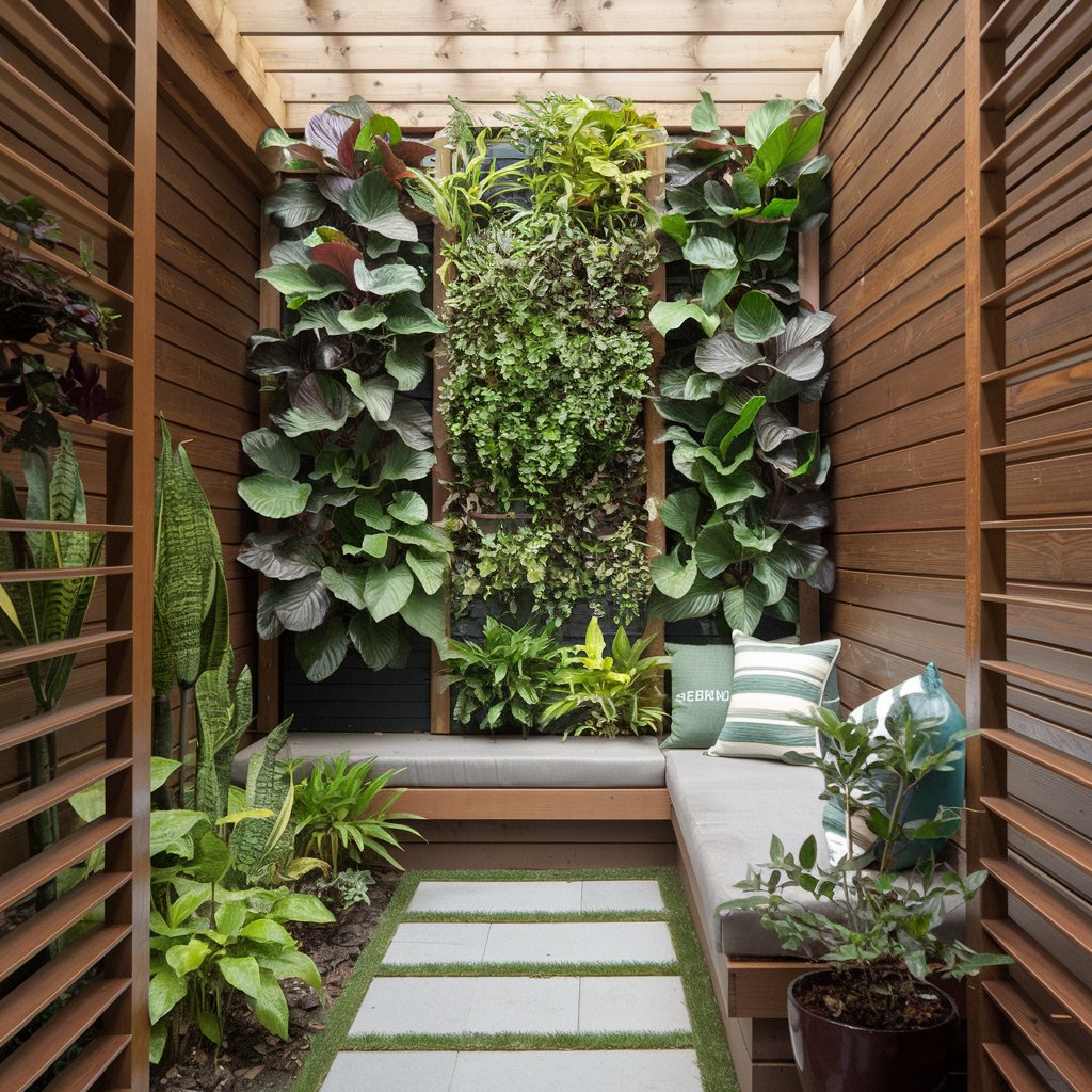 Privacy Wall with Vertical Garden